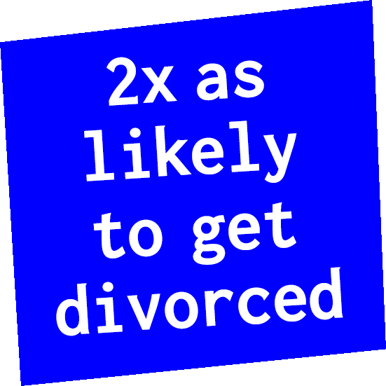 adults with adhd are two times as likely to get divorced